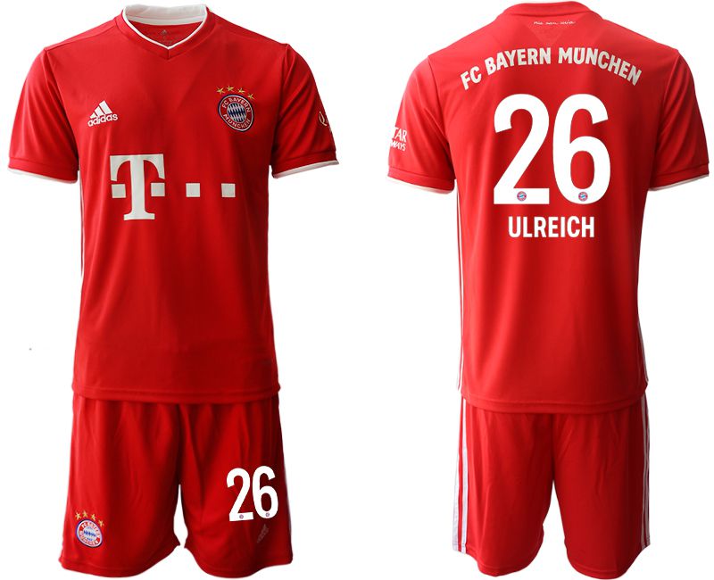 Men 2020-2021 club Bayern Munich home #26 red Soccer Jerseys->bayern munich jersey->Soccer Club Jersey